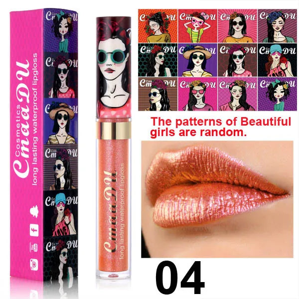 CmaaDu Diamond Shimmer Lip Gloss – Waterproof, 11 Colors