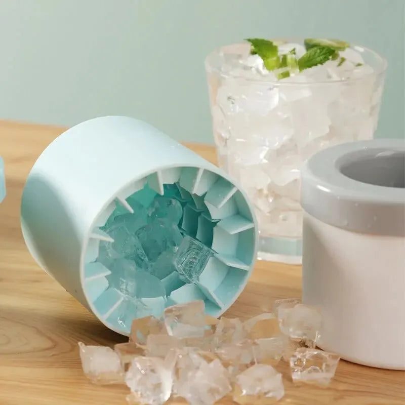 Cylinder Silicone Ice Cube Mold with Lid – Press & Pop Design Peaceful Pleasures Health and Wellness