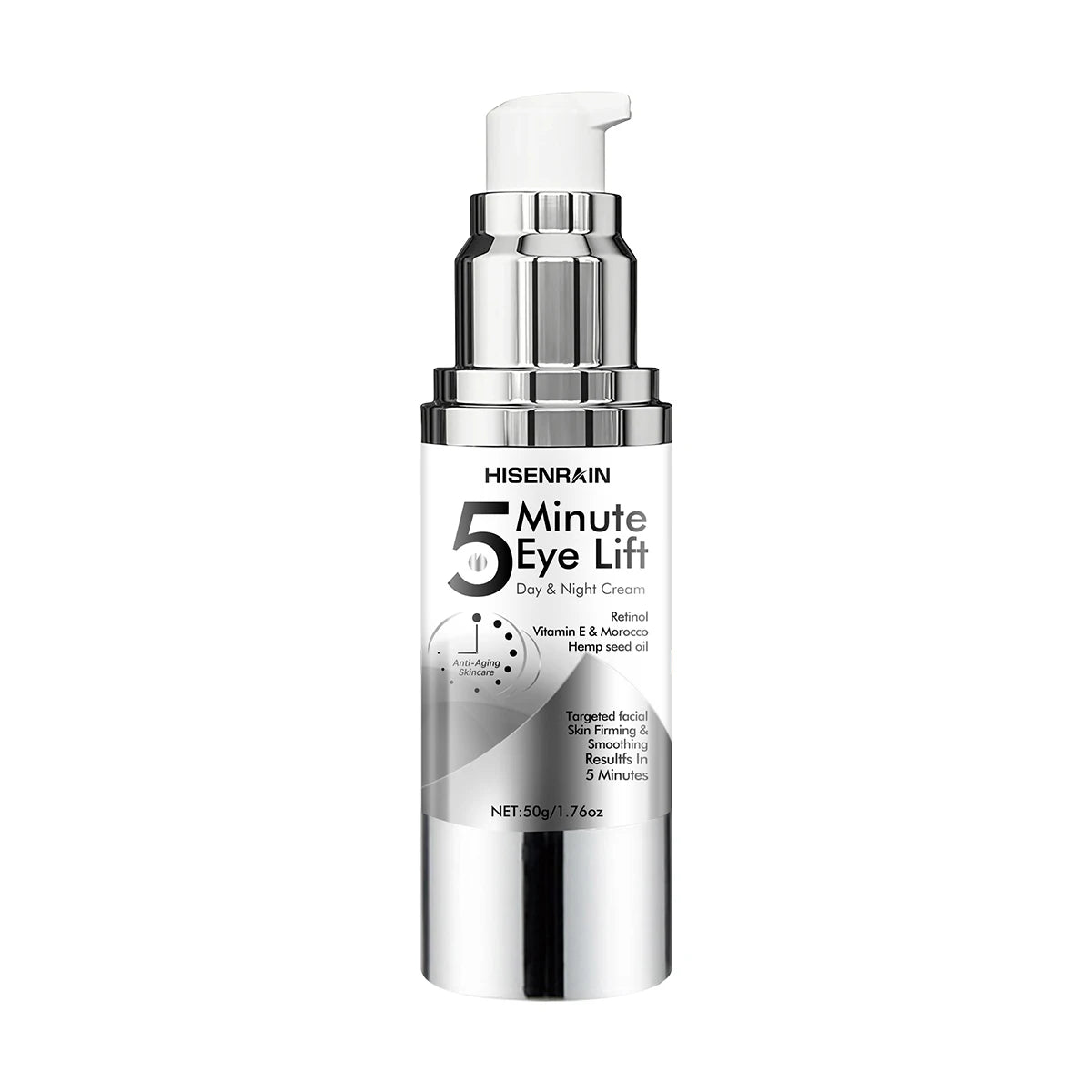 HISENRAIN Under Eye Cream, Caffeine & Retinol, Anti-Aging, 5 Minutes Lifting Effect, Dark Circles, Puffiness, Wrinkles. Peaceful Pleasures Health and Wellness 50g
