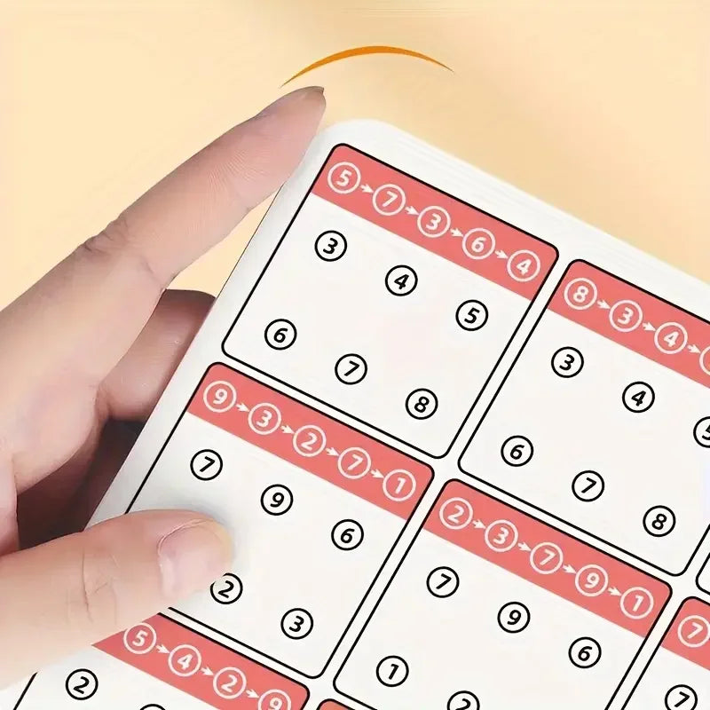 12-Page A4 Reusable Erasable Pen Training Link Cards Visual Tracking