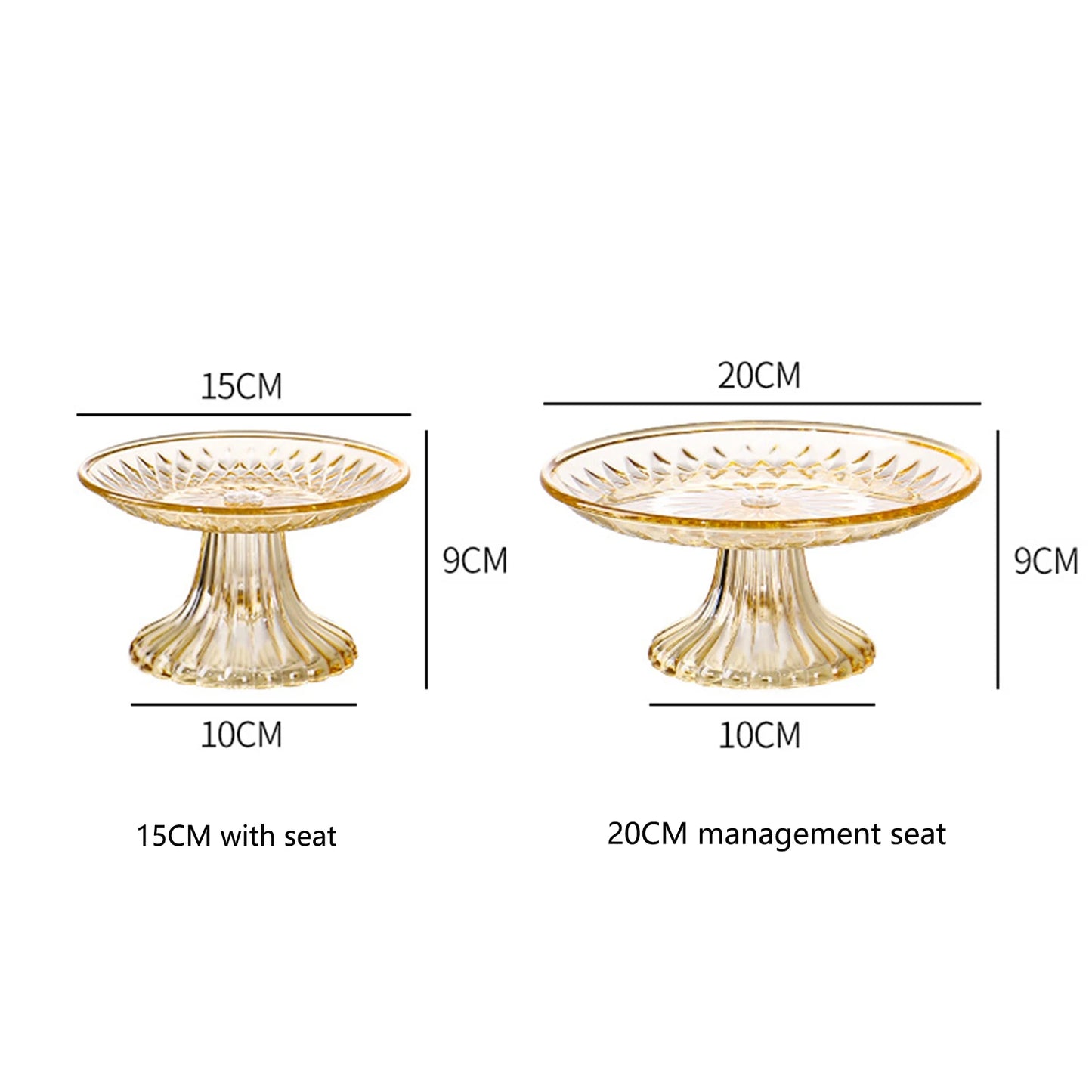 Round Cake Stand Serving Tray Shatter-proof Dessert Plate with Stand for Party Decorating Supplies Peaceful Pleasures Health and Wellness