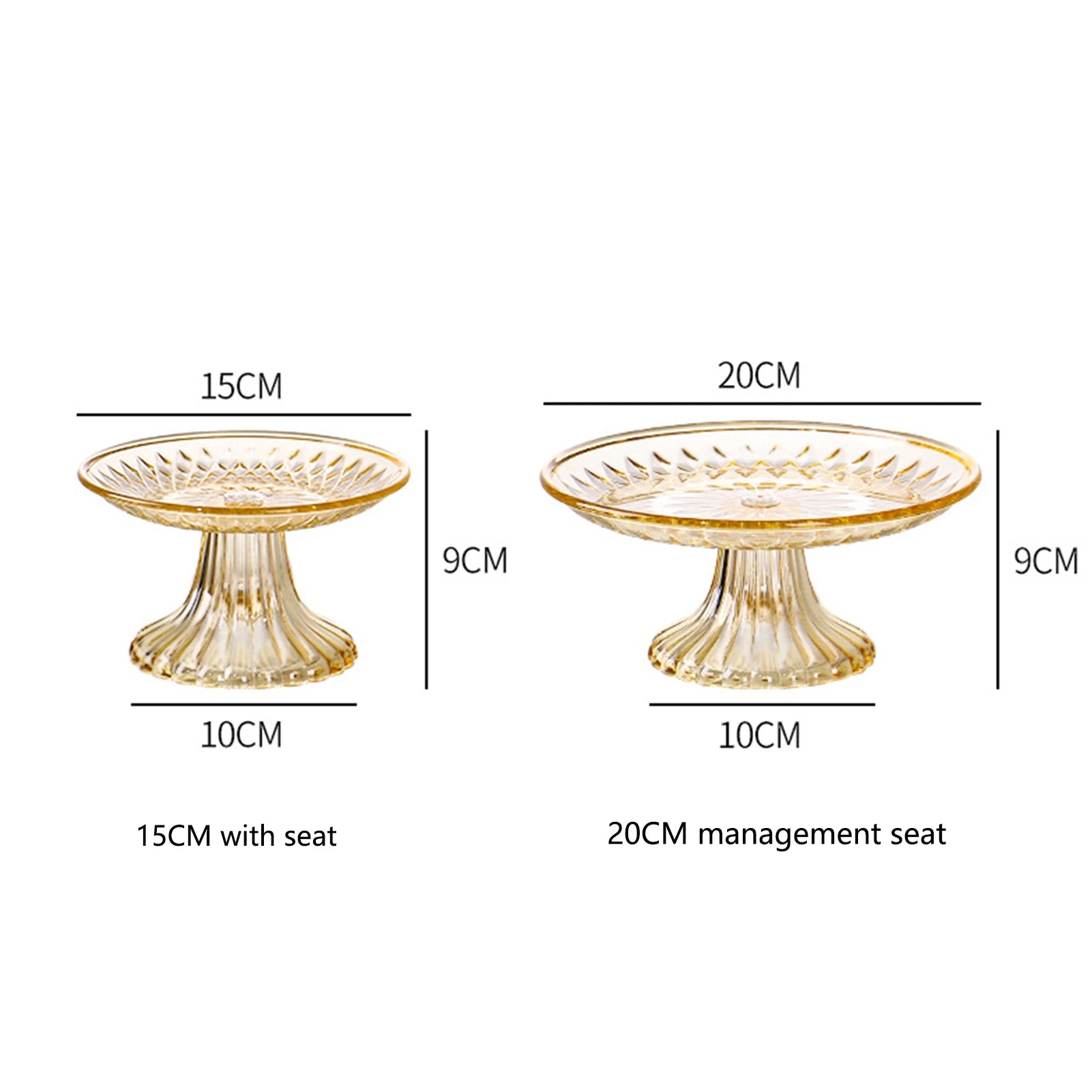 Round Cake Stand Serving Tray Shatter-proof Dessert Plate with Stand for Party Decorating Supplies Peaceful Pleasures Health and Wellness