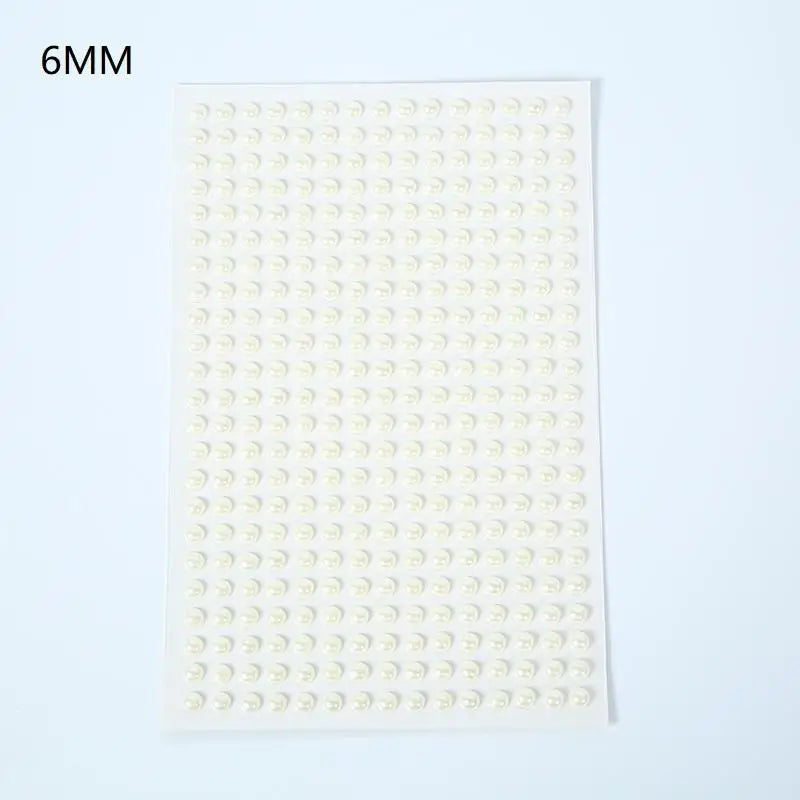 1sheet White Pearl Face Jewelry Stickers Self-Adhesive Pearl Eyeshadow Crystals Decals Decoration DIY Glitter Face Jewels Slider Peaceful Pleasures Health and Wellness 6MM