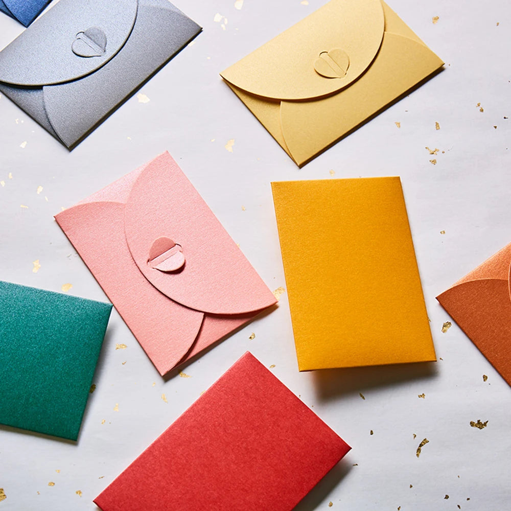 20pcs Love Pearl Paper Envelopes Gilt Envelope Wedding Invitation Color Envelope Peaceful Pleasures Health and Wellness