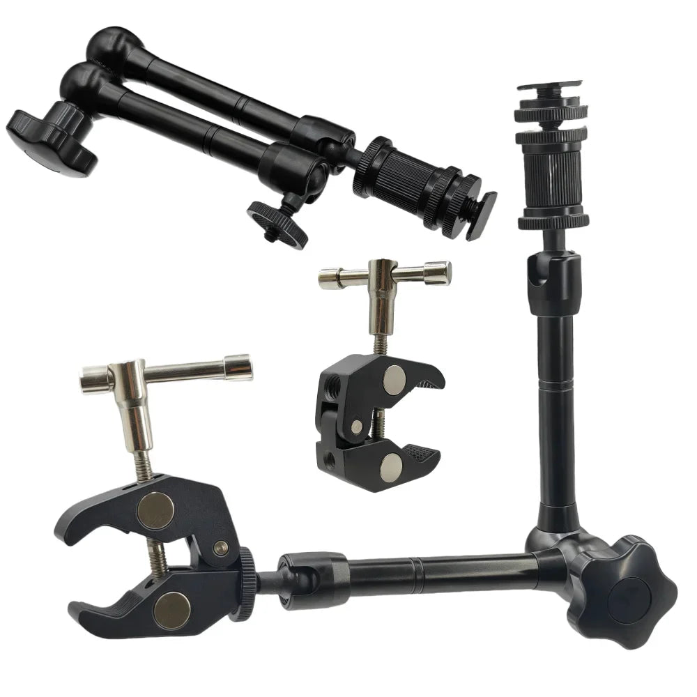 11" Metal Magic Arm & Super Clamp – Camera, Monitor & LED