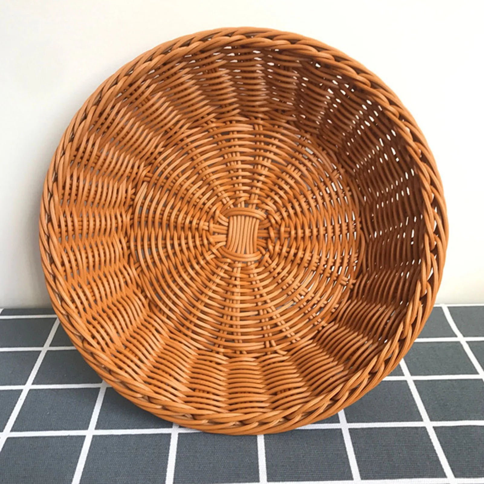 Home Kitchen Food Basket Multipurpose Woven Bread Baskets for Kitchen Dining Room Supplies Peaceful Pleasures Health and Wellness