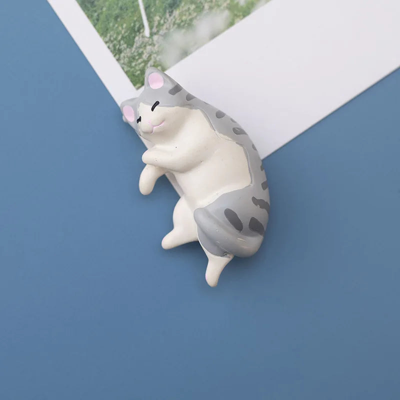 Cute Lazy Cat Fridge Magnet | Kawaii Cartoon Home Decor