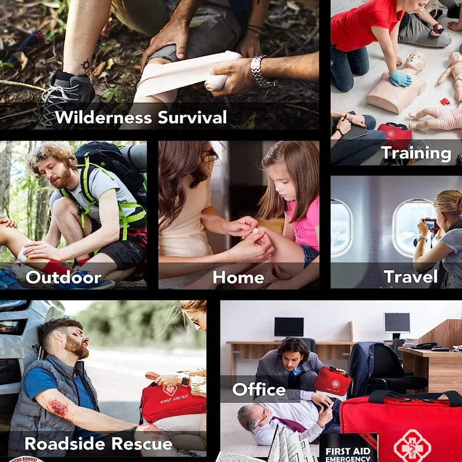 26-330 Piece First Aid Kit All-Purpose Tactical Emergency Kit In The Car Military Acessories Survival Kits Camping Medical Bag Peaceful Pleasures Health and Wellness