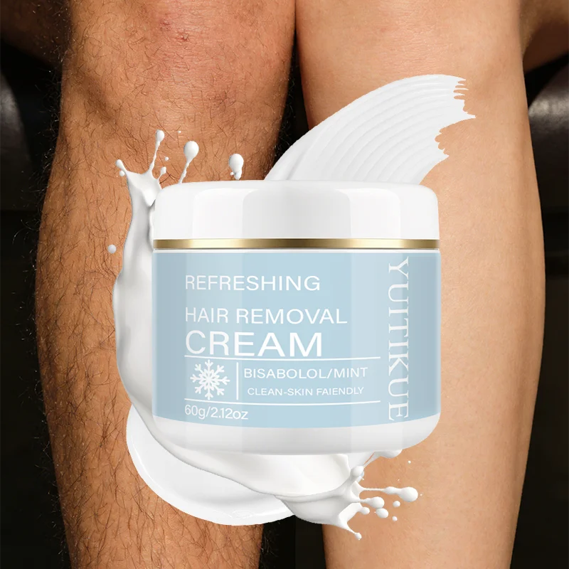 Yuitikue Refreshing Hair Removal Cream, 60g Bisabolol & Mint Infused Hair Remover for Gentle & Clean-Skin Friendly Formula Peaceful Pleasures Health and Wellness