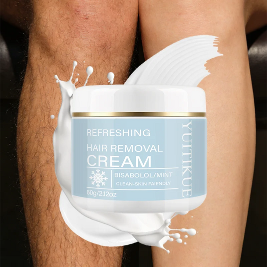 Yuitikue Refreshing Hair Removal Cream, 60g Bisabolol & Mint Infused Hair Remover for Gentle & Clean-Skin Friendly Formula Peaceful Pleasures Health and Wellness