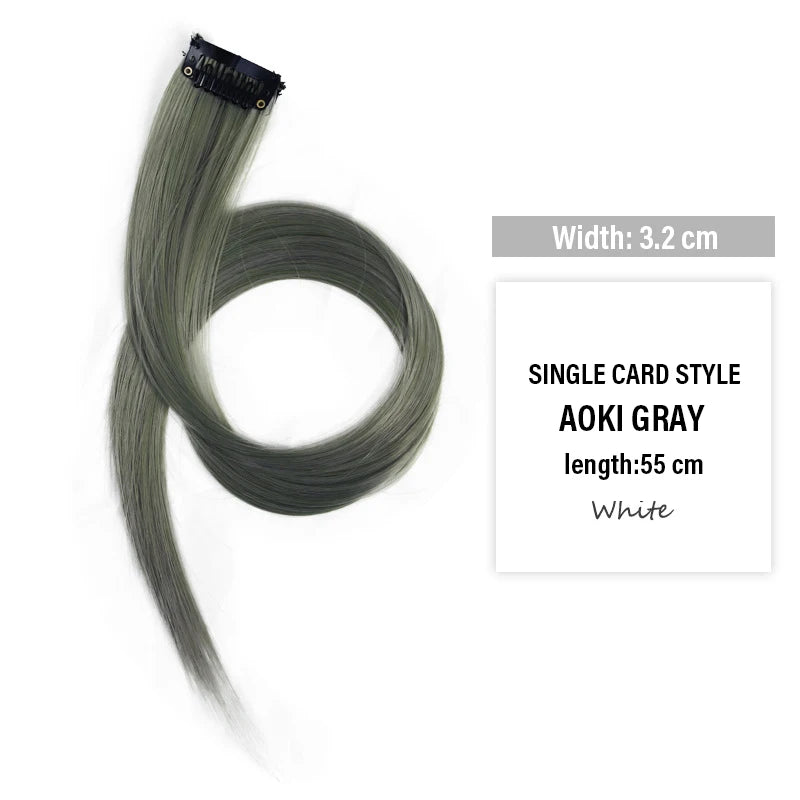 Colored Clip-In Hair Extensions | 55cm Synthetic Weft