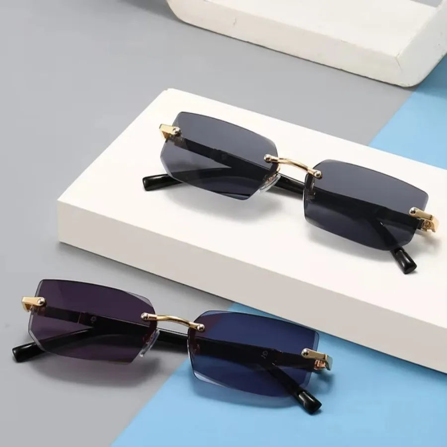 Winful Women's Punk Square Sunglasses UV400 Metal Frame