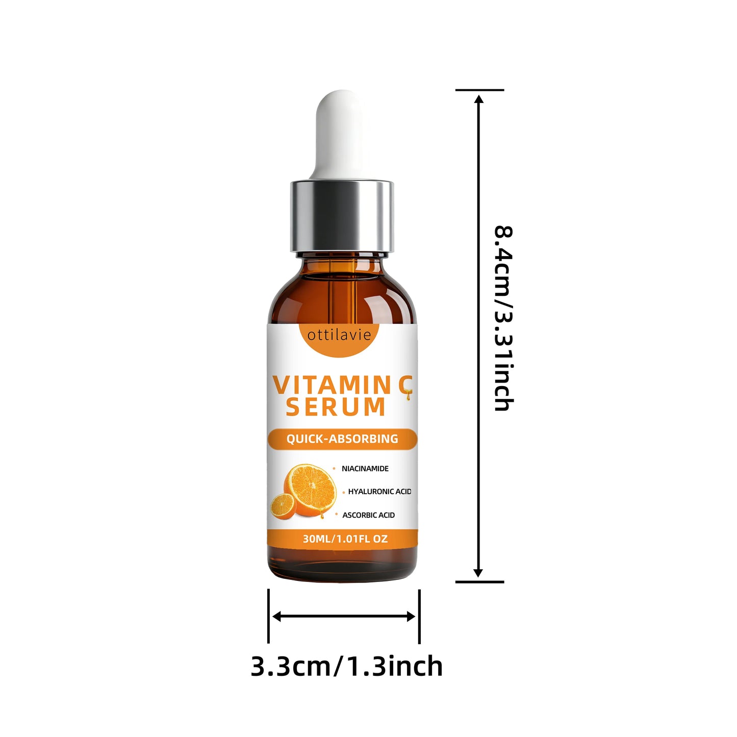 2pcs Ottilavie Vitamin C Serum-Deep Moisturizing Essence,Lifting&Firming Skin,Lightweight Non-Greasy, Unisex, For All Skin Types Peaceful Pleasures Health and Wellness 2pcs 30ml
