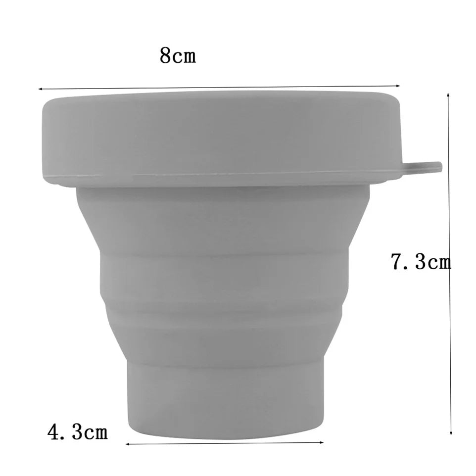 Portable Silicone Retractable Folding Cup Lid Temperature Resistant