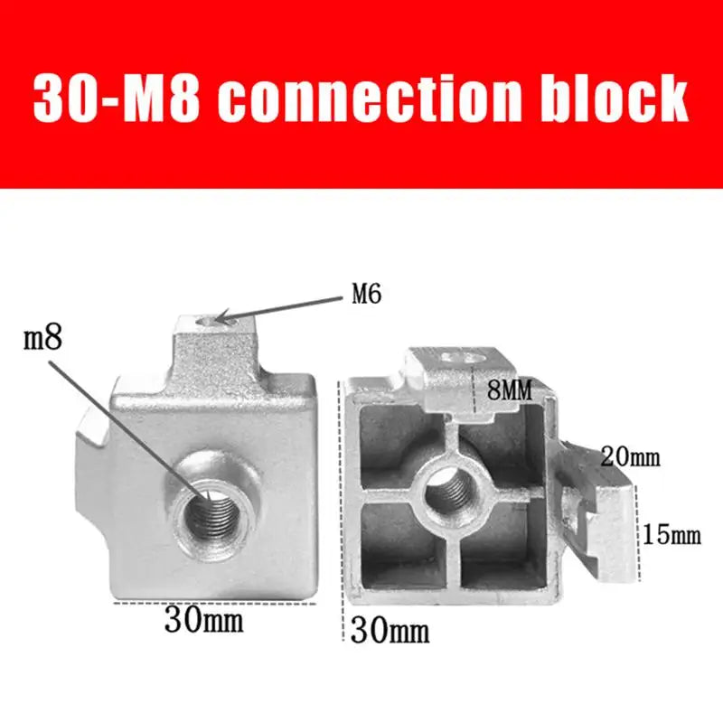 Aluminum Caster Bracket for 3030 4040 4545 Profile M8 M10 M12