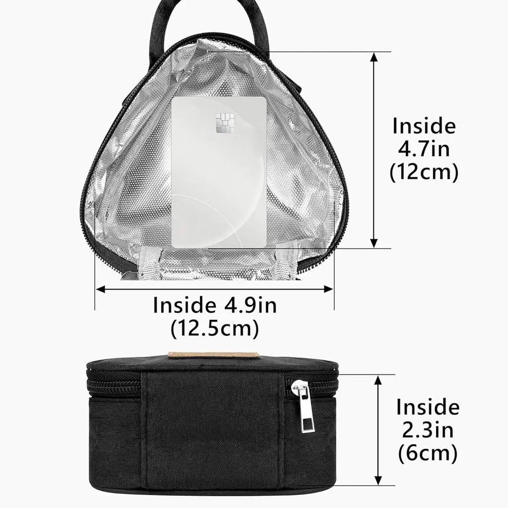 Triangular Insulated Sandwich Storage Small Lunch Box Reusable Snack Bags for Adults Kids Work School Outdoor Picnic Travel Peaceful Pleasures Health and Wellness Black China Mainland