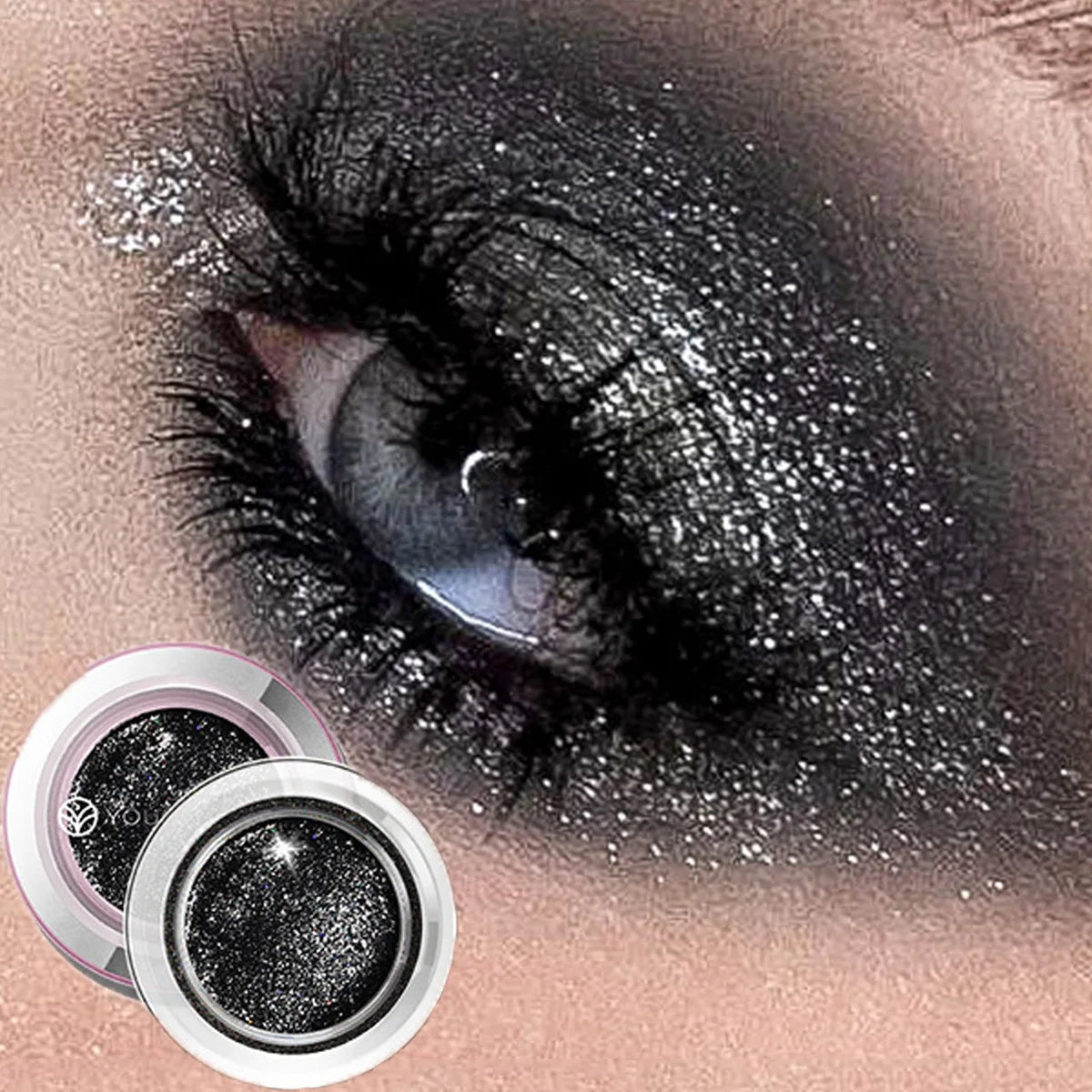 Glitter Gel Eyeshadow | Smokey Shimmer & Pearlescent Finish
