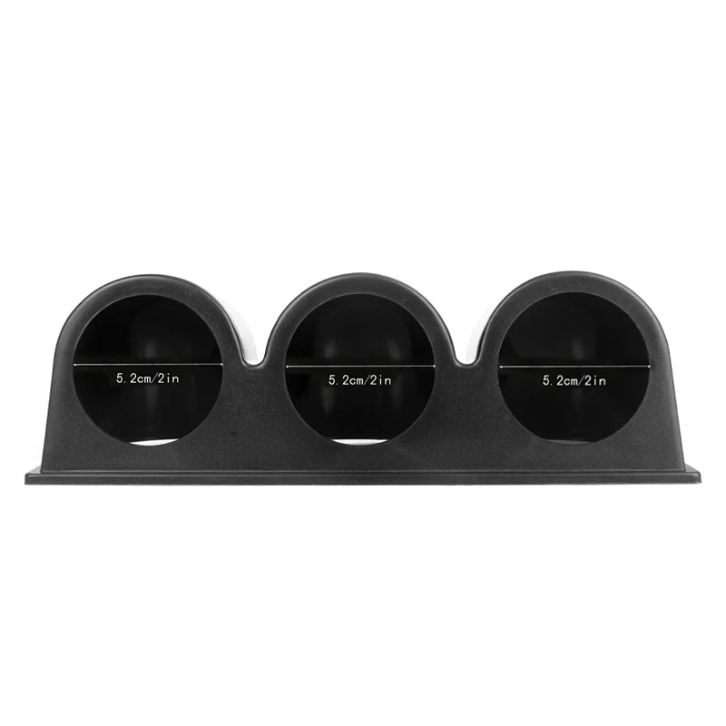 Triple 52mm Car Gauge Pod Holder | 3-Cup Dashboard Mount