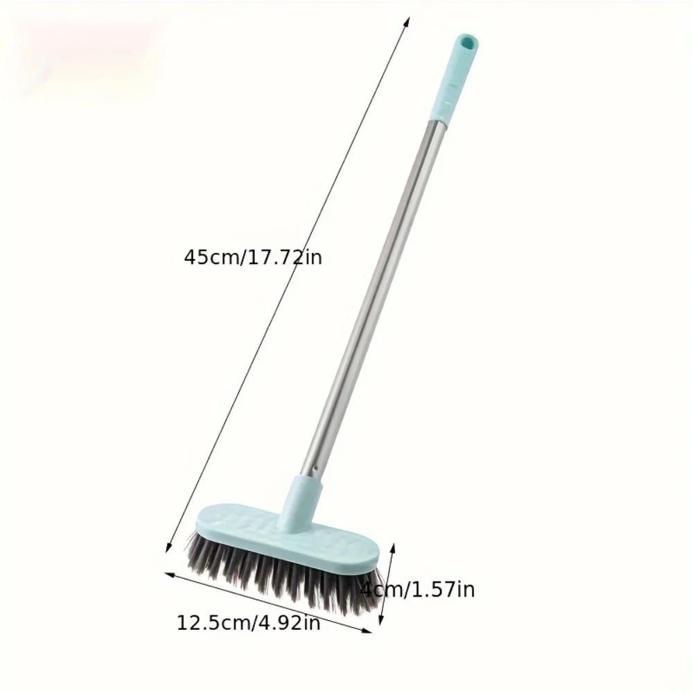 Heavy Duty Floor Scrub Brush | Long Handle & Stiff Bristles