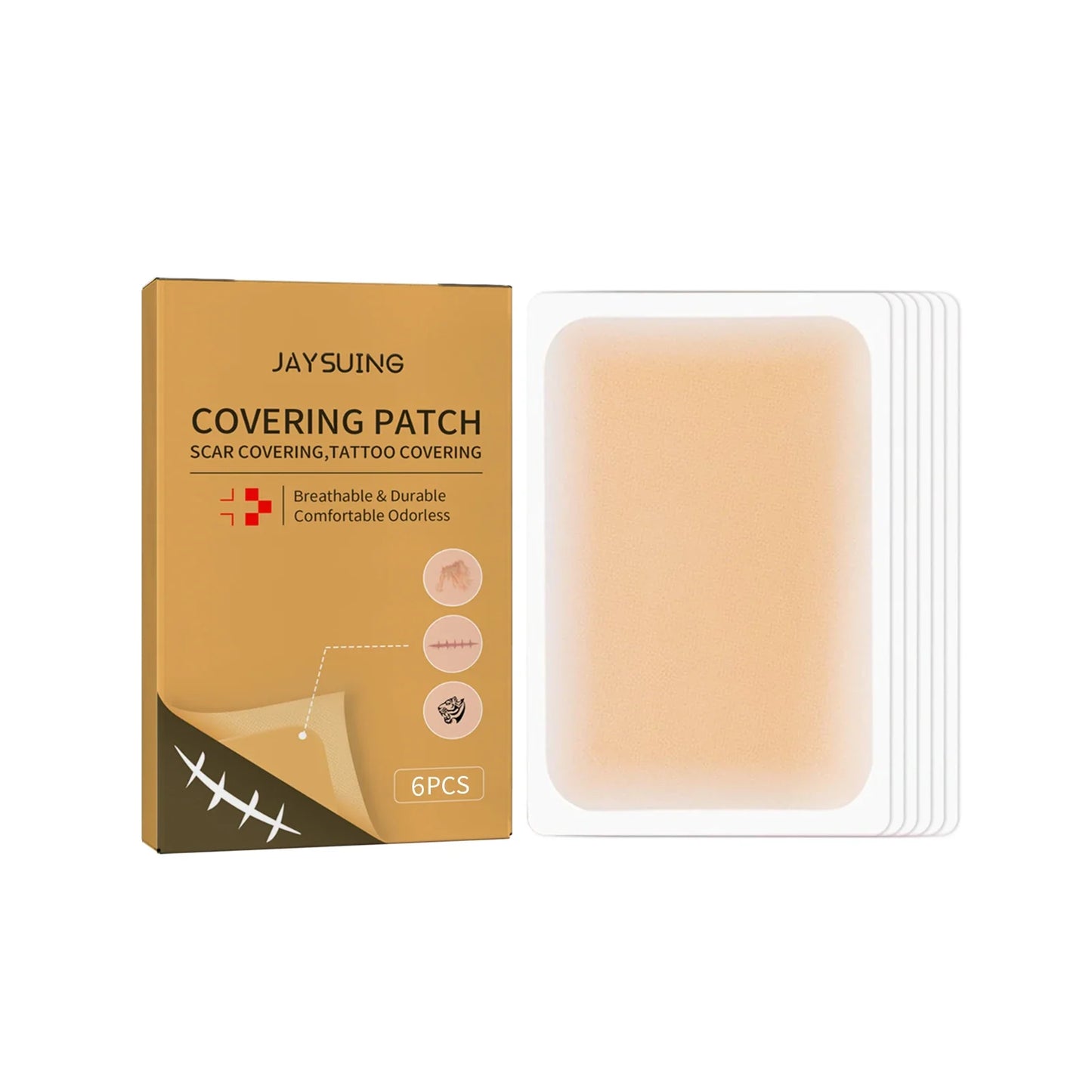 Waterproof Scar & Tattoo Cover Patches – Invisible Concealer 6pk