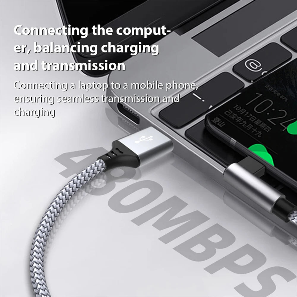 6A USB-C Right-Angle Fast Charging Cable 1M–8M | PS5 & Phone