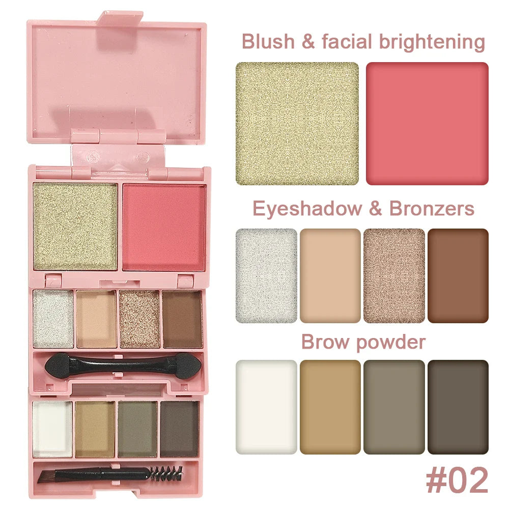 SAM SUGAR 10-Color Eyeshadow Blush Highlight Contour Palette