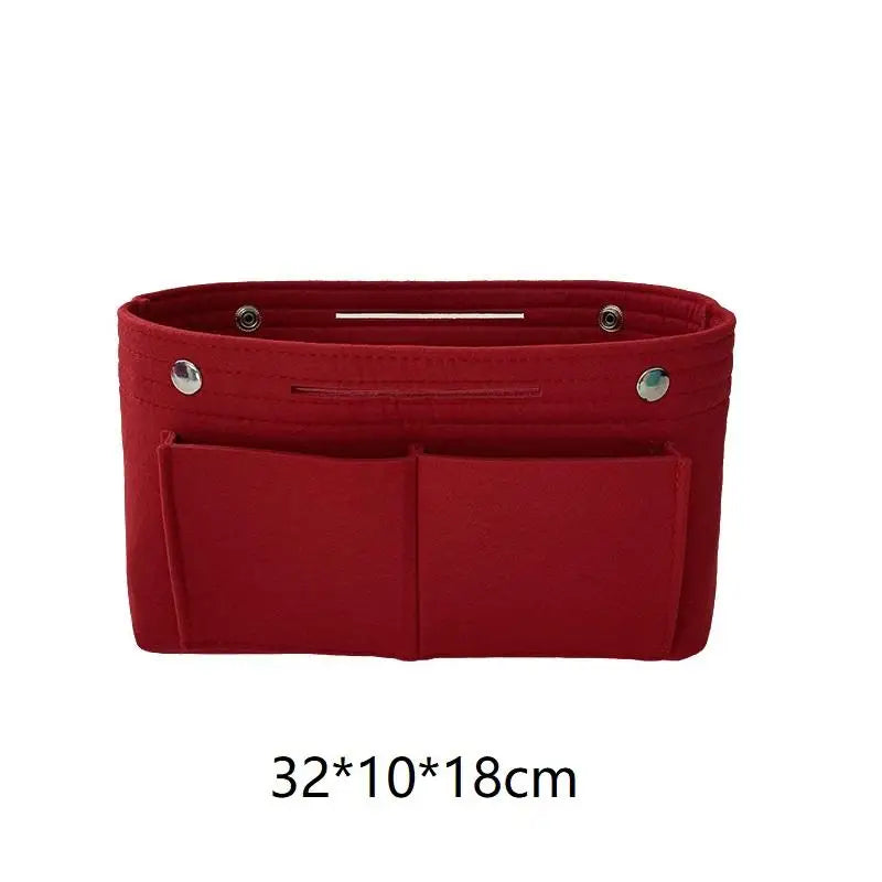 Felt Insert Bag Organizer | Multi-Pocket Travel Cosmetic Tote