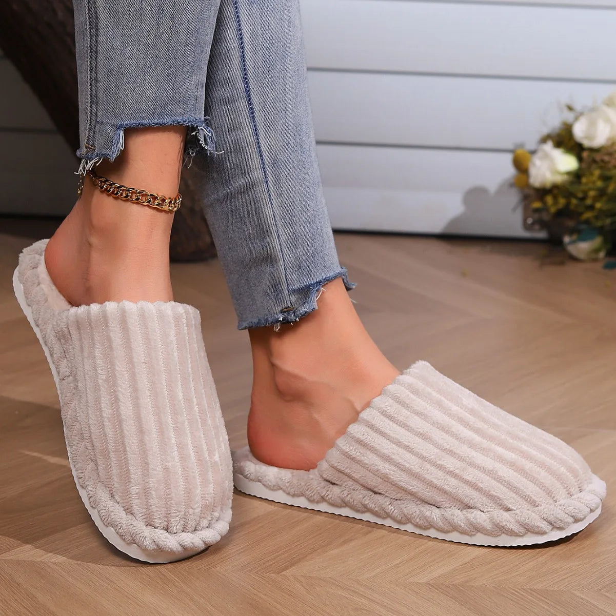 JPNTKY Soft Warm Indoor Slippers for Men & Women – Winter