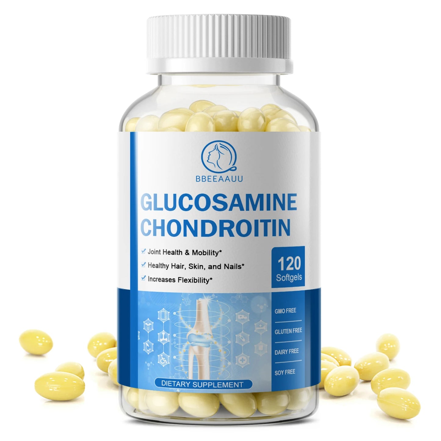 Glucosamine Chondroitin & Vitamin D Capsules – 120ct Peaceful Pleasures Health and Wellness
