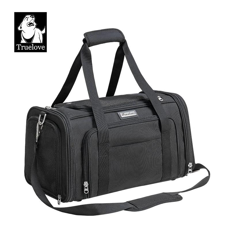 Truelove Nylon Oxford Large Space Comfortable Travel Foldable Hook Pet Carrier Bag Portable Puppy Cat Carrier Backpack TLX4971 Peaceful Pleasures Health and Wellness Black M China Mainland