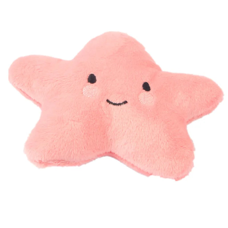 Pet Toys Plush Squeaky Toy Bite-Resistant Clean Dog Chew Puppy Training Toy Soft Banana Bone Vegetable Fruit Pet Supplies DC05 Peaceful Pleasures Health and Wellness Pink Yellow pentagra