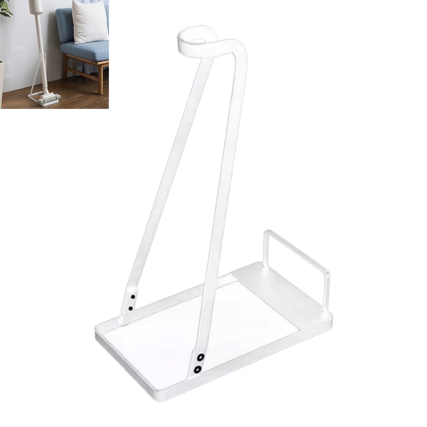 No-drilling Vacuum Stand Stable Metal Storage Bracket Stand Holder Fit Most Stick Vacuum Cleaner Peaceful Pleasures Health and Wellness