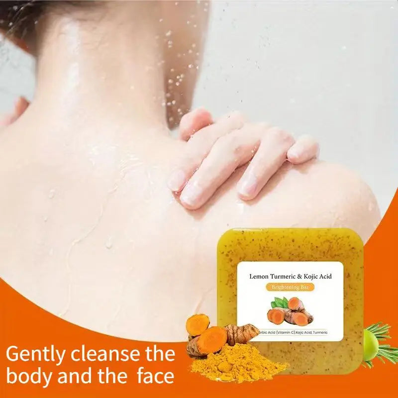 3-Pack Turmeric Lemon Cleansing Soap – Face & Hand Bar Gift Set