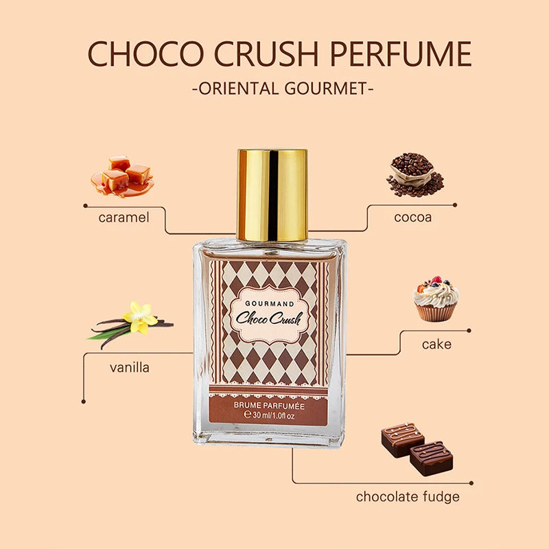 Chocolate-shaped Gourmet Perfume 30ml Sweet Caramel Marshmallow Vanilla Eau De Toilette Long-lasting Fragrance женские духи Peaceful Pleasures Health and Wellness