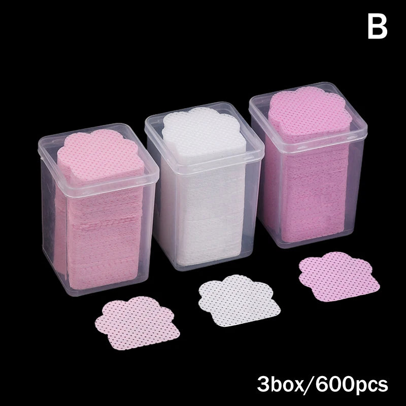 200/600 PCS Wipes Paper Eyelash Glue Remover Wipe Mouth Of The Glue Bottle Prevent Clogging Glue Cleaner Pads Lash Extension Peaceful Pleasures Health and Wellness B Multicolor