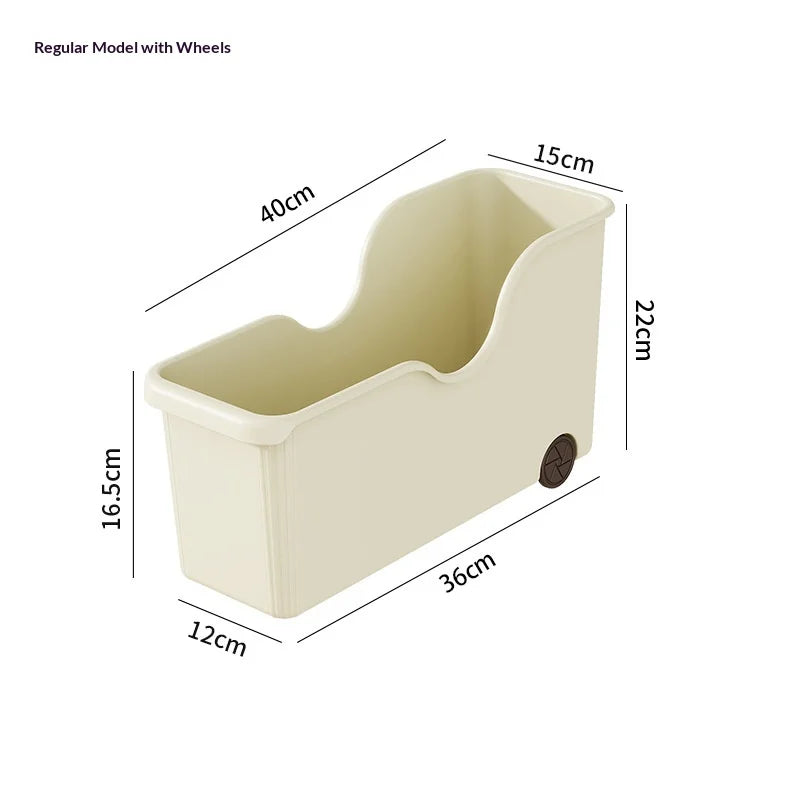 Practical Rolling Storage Box with Wheels Multi-functional Organizer for Pots Lids Spices Kitchen Cabinet Countertop Home Peaceful Pleasures Health and Wellness M