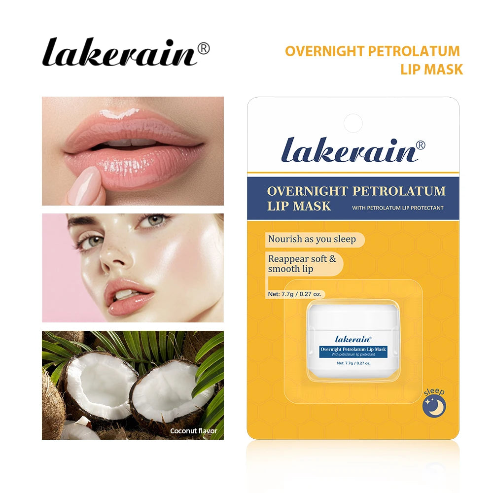 Overnight Petrolatum Lip Mask Long-lasting Moisturizing Nourishing Repair Improve Dry Lips Reduce Wrinkles Hydration Lip Balm Peaceful Pleasures Health and Wellness