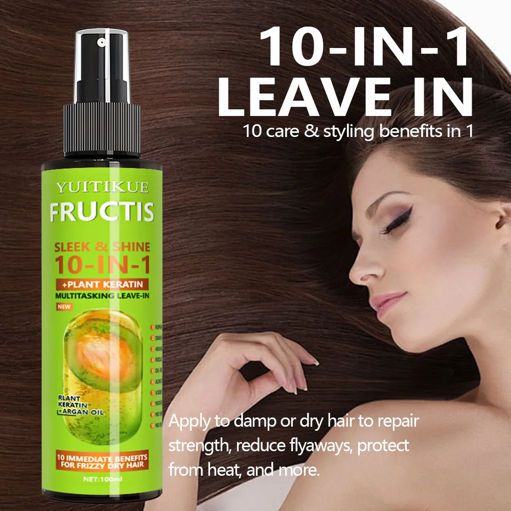 10-in-1 Hair Spray, containing plant keratin, offers 10 major benefits for dry and frizzy hair, including repair and smoothing. Peaceful Pleasures Health and Wellness