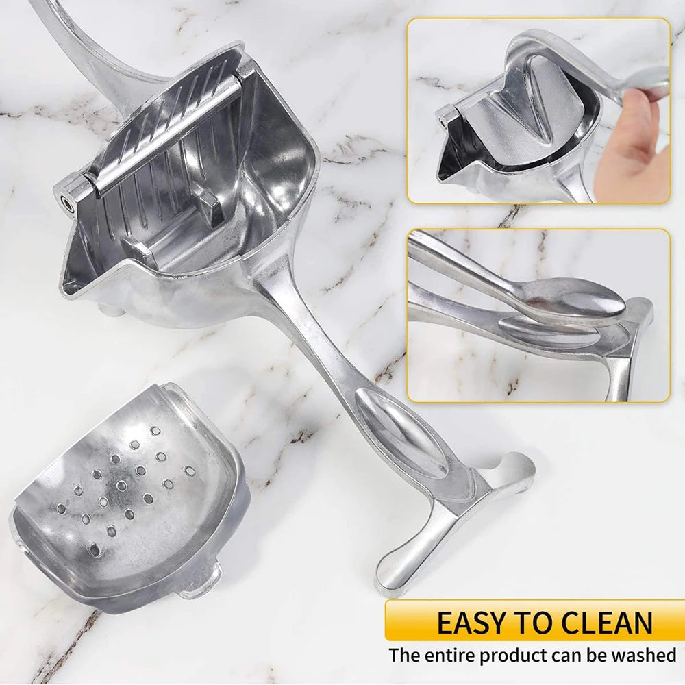 Manual Juice Squeezer Aluminum Alloy Hand Pressure Juicer Pomegranate Orange Lemon Sugar Cane Juice Kitchen Bar Fruit Tools Acce Peaceful Pleasures Health and Wellness