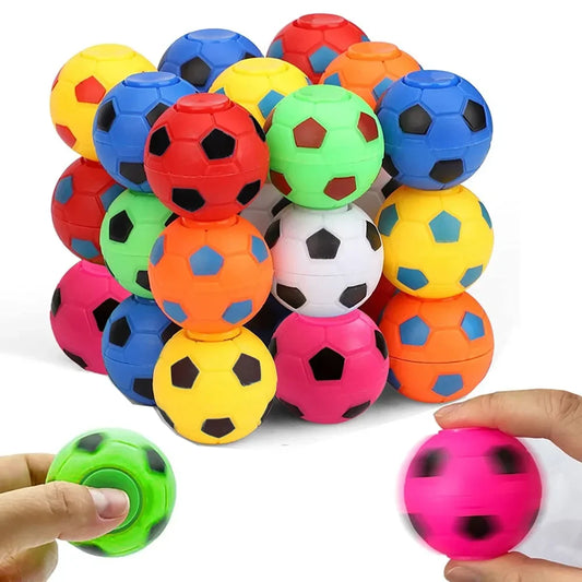 10/30pcs Mini Fidget Spinner Soccer Ball Toy for Kids,Soccer Party Favors Goodie Bag Stuffer,Rotatable Soccer Finger Stress Ball Peaceful Pleasures Health and Wellness