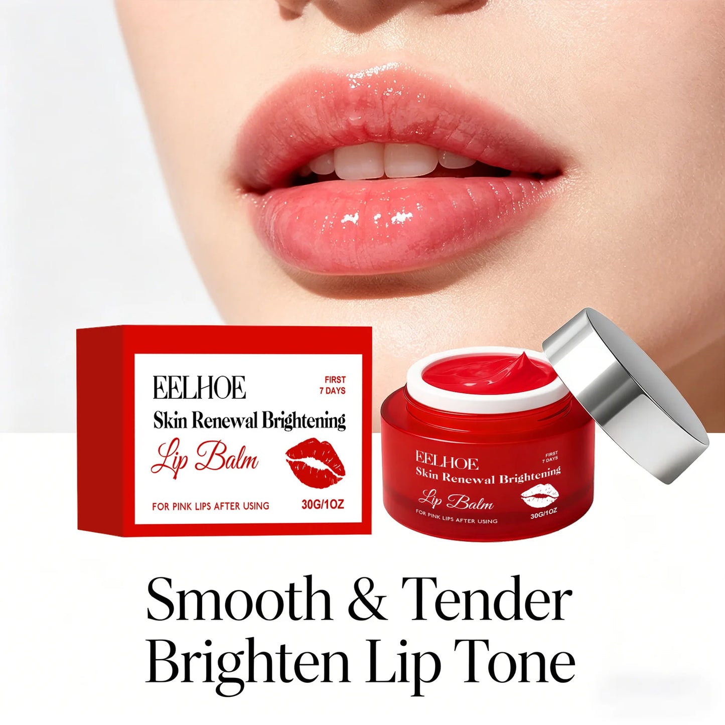 Hydrating Lip Balm Fading Lip Lines Reduce Dryness Lighten Pigmentation Brightening Moisturizing Soft Plump Pink Lips Care Cream Peaceful Pleasures Health and Wellness