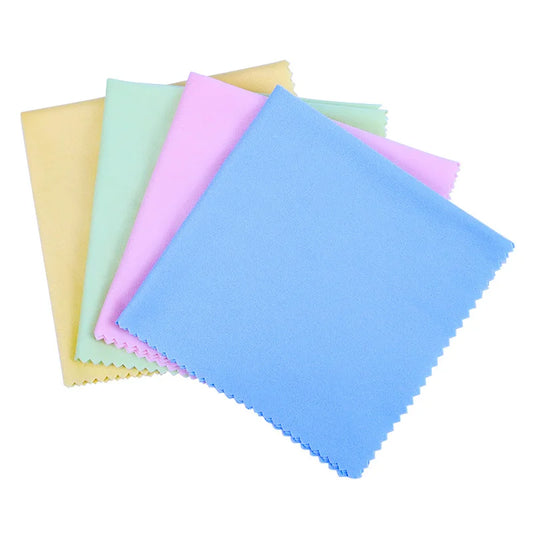 Microfiber Cleaning Polishing Polish Cloth 4 Colors Universal Musical Peaceful Pleasures Health and Wellness random one