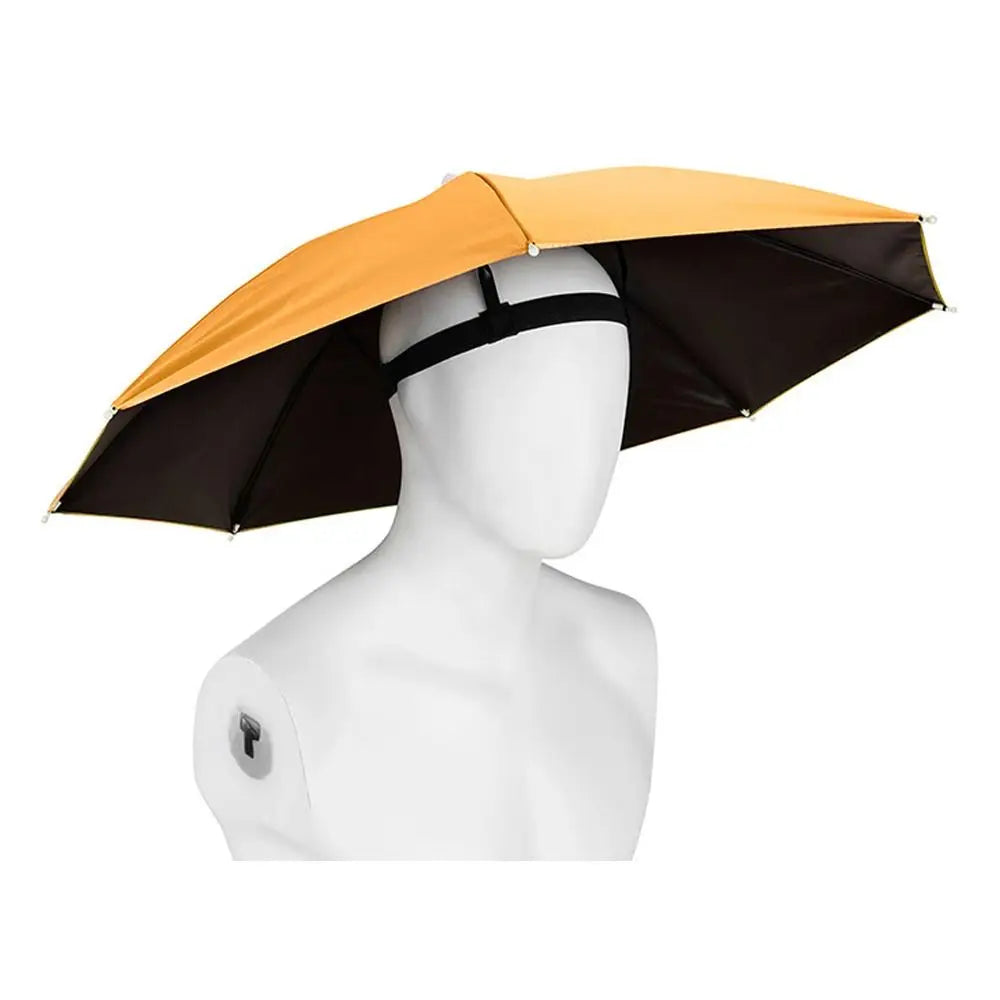 Foldable Hands-Free Umbrella Hat for Sun & Rain | Outdoor Cap