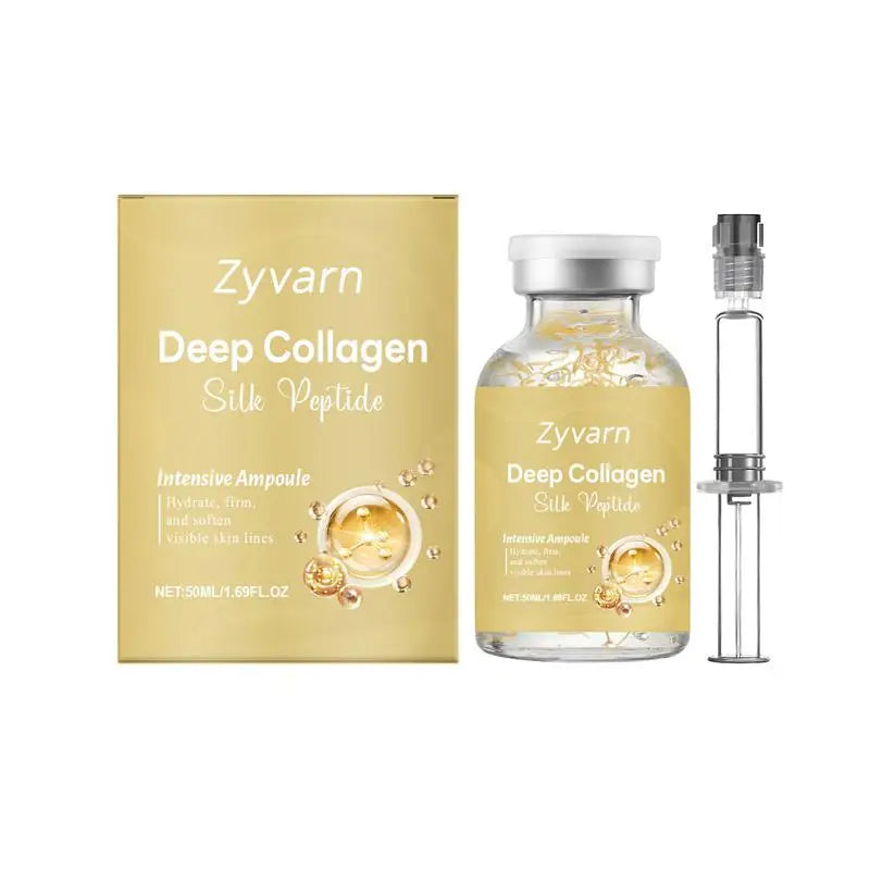 Collagen Silk Peptide Ampoule Essence Long-lasting Hydration Reduces Fine Lines Enhances Facial Radiance Korean Skincare Essence Peaceful Pleasures Health and Wellness Ampoule Essence 50ml