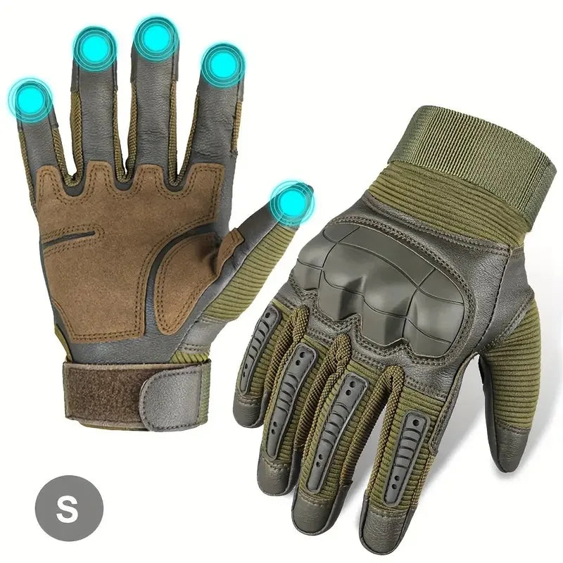 1 Pair Motorcycle Cycling Gloves For Men And Women, Touchscreen Tactical Fingerless Gloves For Work Outdoor Sport, Rock Climbing Peaceful Pleasures Health and Wellness army green XL