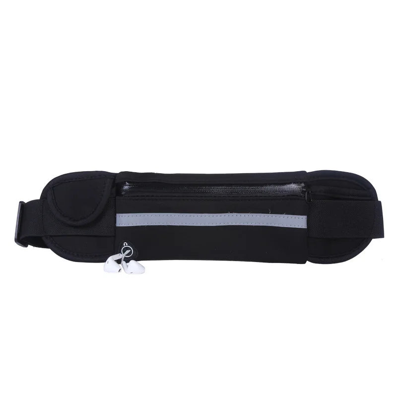 Sports Waist Bag - Waterproof Snug-fitting Shock-absorbing Running Gadget - Water Bottle Holder Mobile Phone Bag Peaceful Pleasures Health and Wellness Black