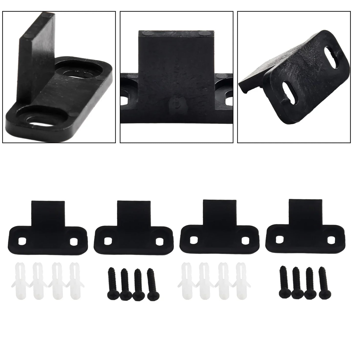 4-Pack Barn Door Anti-Swing Floor Guide Stoppers | Adjustable