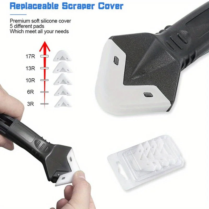 3-in-1 Silicone Caulking Tool Kit – Caulk Remover & Finisher