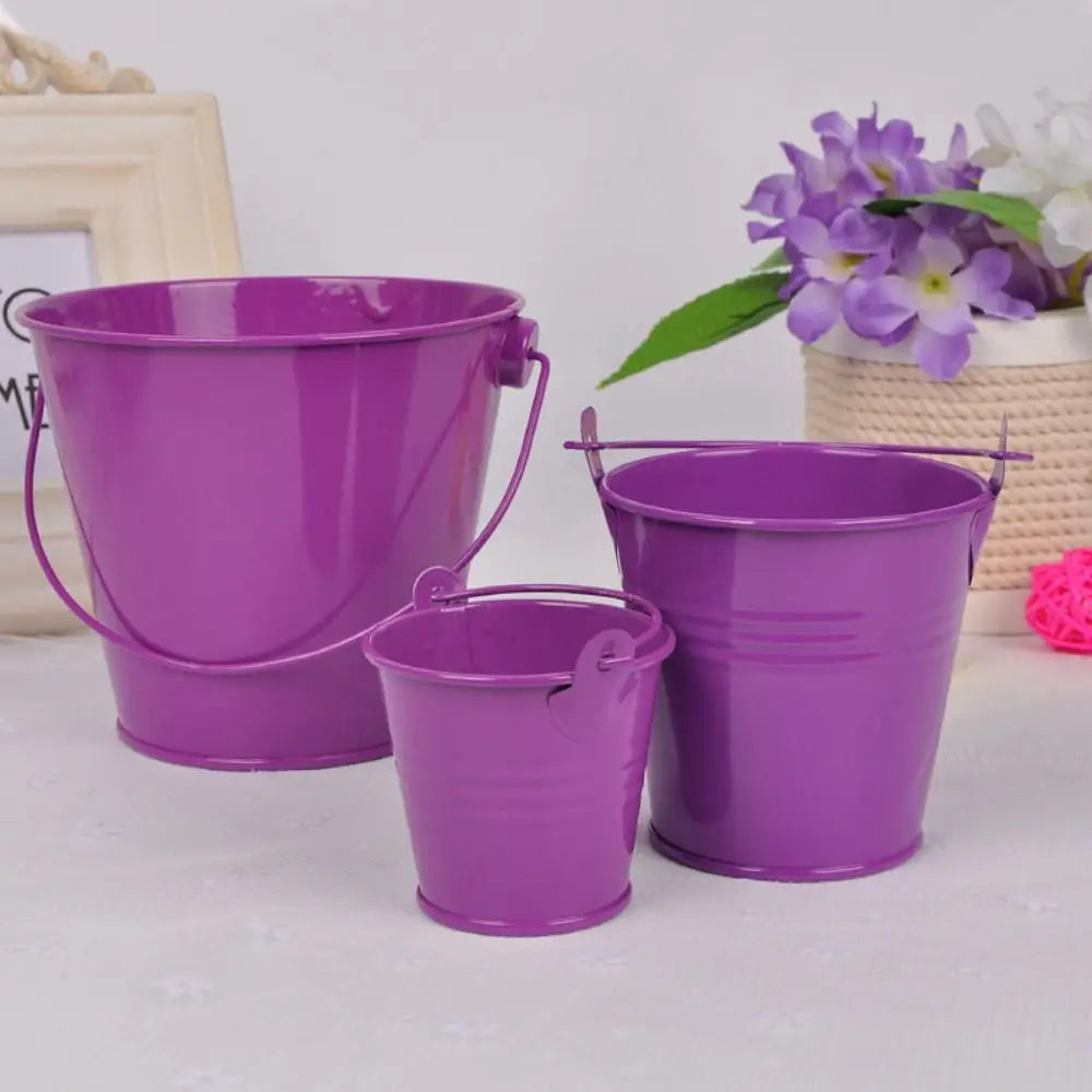 Vintage Tinplate Hook Flower Pot | Mini Pastoral Garden Planter