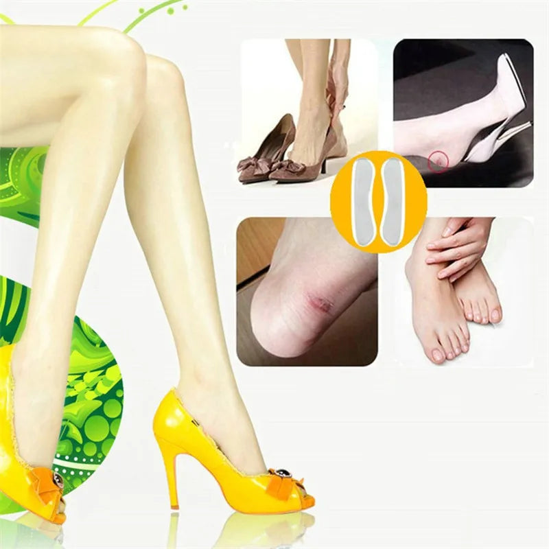 Silicone Gel Heel Cushion Pads 2 Pairs | Self-Adhesive Insoles